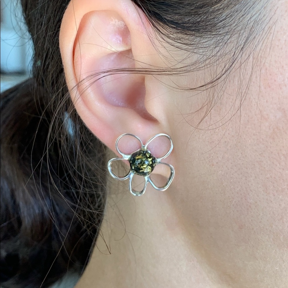 Natural Amber Earrings